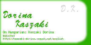 dorina kaszaki business card